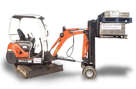 mini excavator forklift|lifting attachment for excavators.